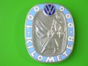 VW 100000 km early light blue st christopher car badge