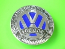 VW 100000 km change engine car badge