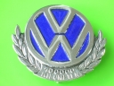 VW 100000 km car badge