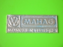 VW Mahag badge