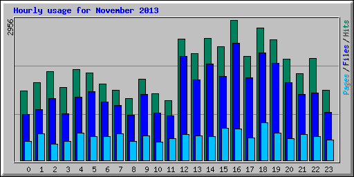 Hourly usage for November 2013
