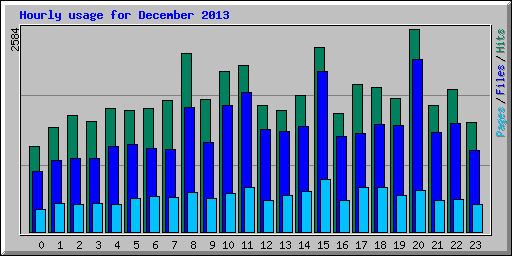 Hourly usage for December 2013