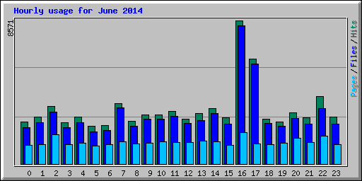 Hourly usage for June 2014