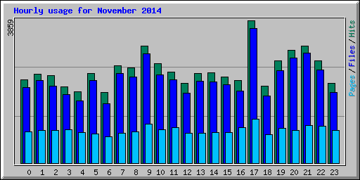 Hourly usage for November 2014
