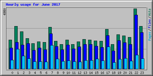 Hourly usage for June 2017
