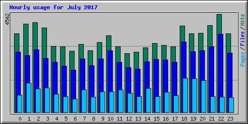 Hourly usage for July 2017