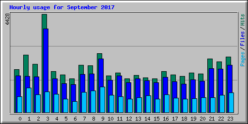 Hourly usage for September 2017
