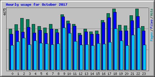Hourly usage for October 2017