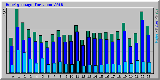 Hourly usage for June 2018