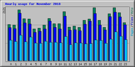 Hourly usage for November 2018