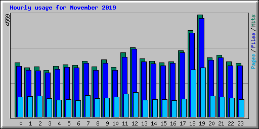 Hourly usage for November 2019