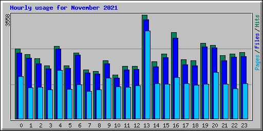 Hourly usage for November 2021