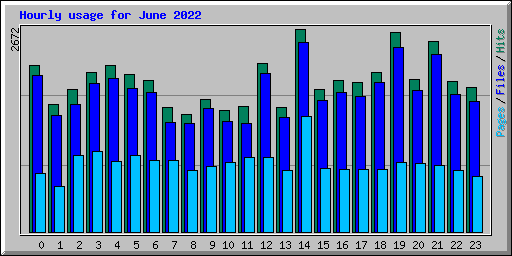 Hourly usage for June 2022