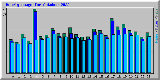 Hourly usage for October 2022