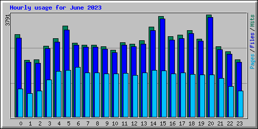 Hourly usage for June 2023
