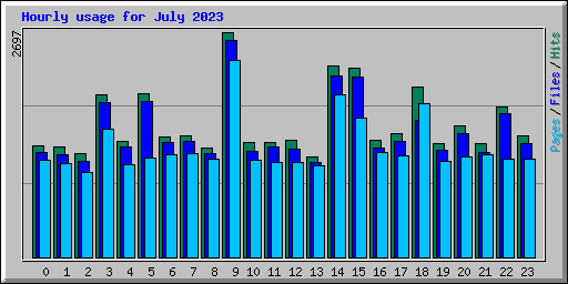 Hourly usage for July 2023